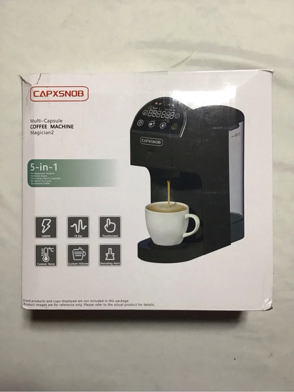 Magician2 Mini 5-in-1 Coffee Maker & Machine for Pods & Grounds, LED Touch